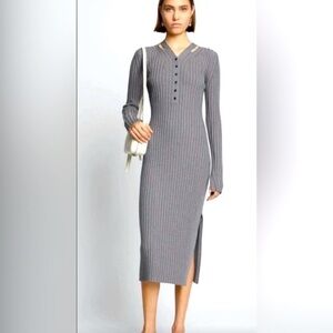 NWT PROENZA SCHOULER WHITE LABEL VISCOSE MERINO RIBBED MAXI DRESS 
SIZE XL